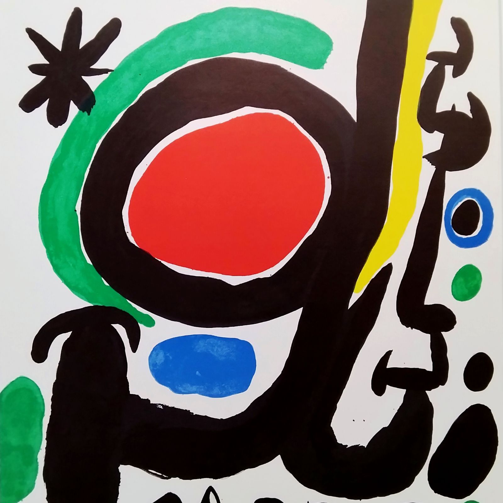 ジョアン・ミロ　マーグ財団美術館展　1968年　リトグラフポスター　版画　額付 ジョアン・ミロ マーグ財団美術館展 1968年 リトグラフポスター 版画