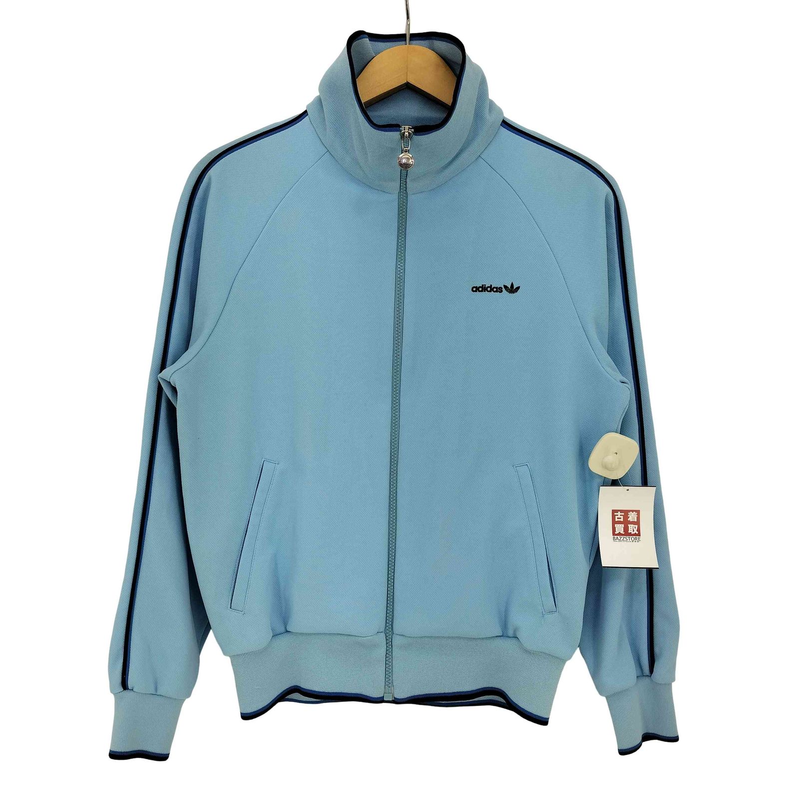 アディダス adidas 60s 西ドイツ製 デサント製 ロゴ刺繍 ライン トラックジャケット メンズ import M