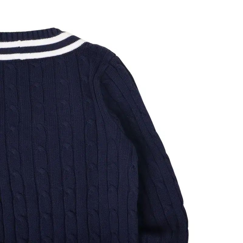  POLO RALPH LAUREN ポロラルフローレン ネイビー クリケット Vネック ケーブル ニット 長袖 ニット セーター
