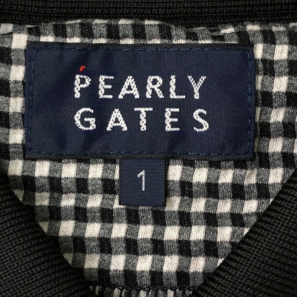  サイズ 1 PEARLY GATES パーリーゲイツ モデル 半袖ポロシャツ ギンガムチェック柄 ブラック系 ゴルフウェア レディース ストスト シャツ レディースウェア