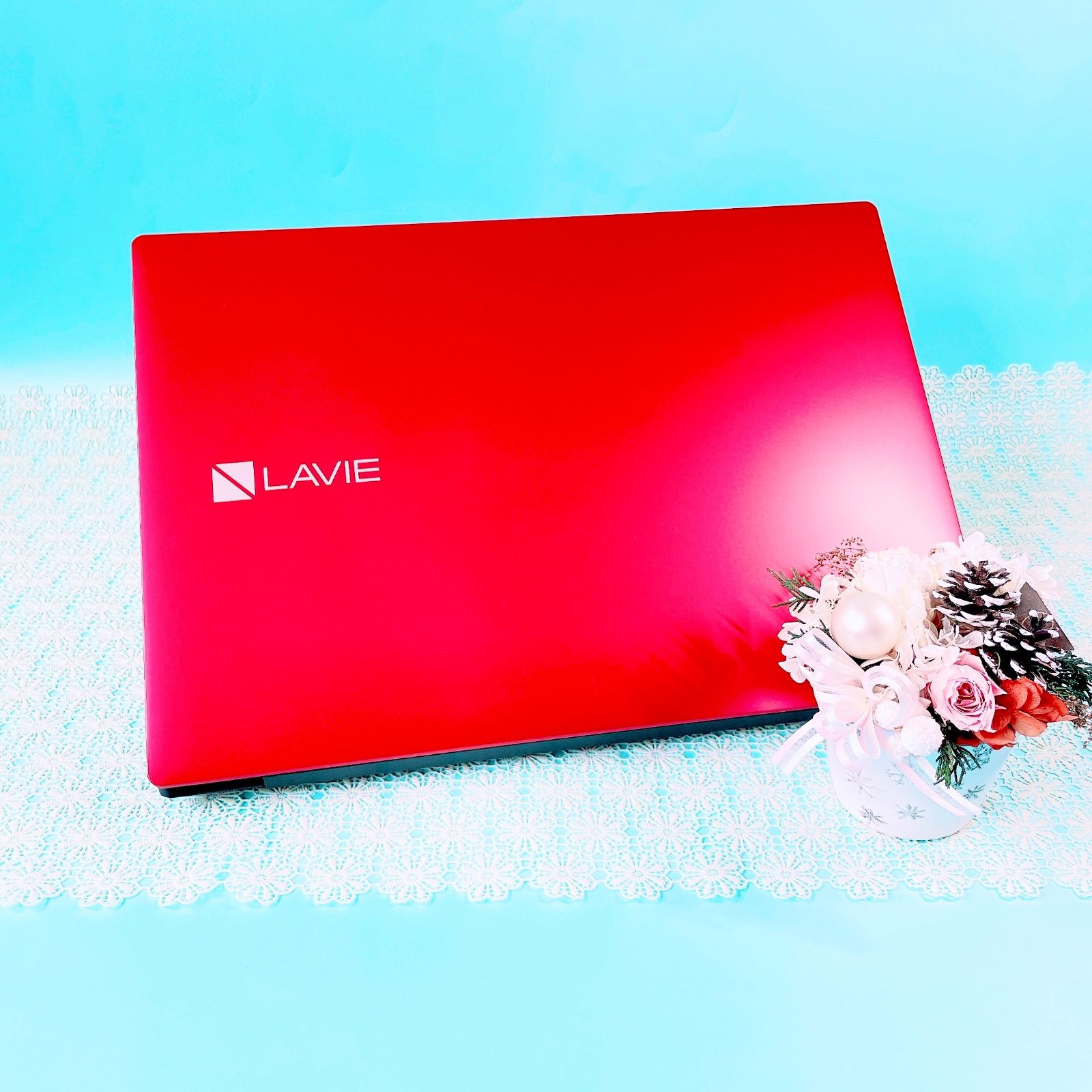 Corei7❣️大容量1TB✨️ブルーレイ小型！赤ノートパソコン✨️カメラ