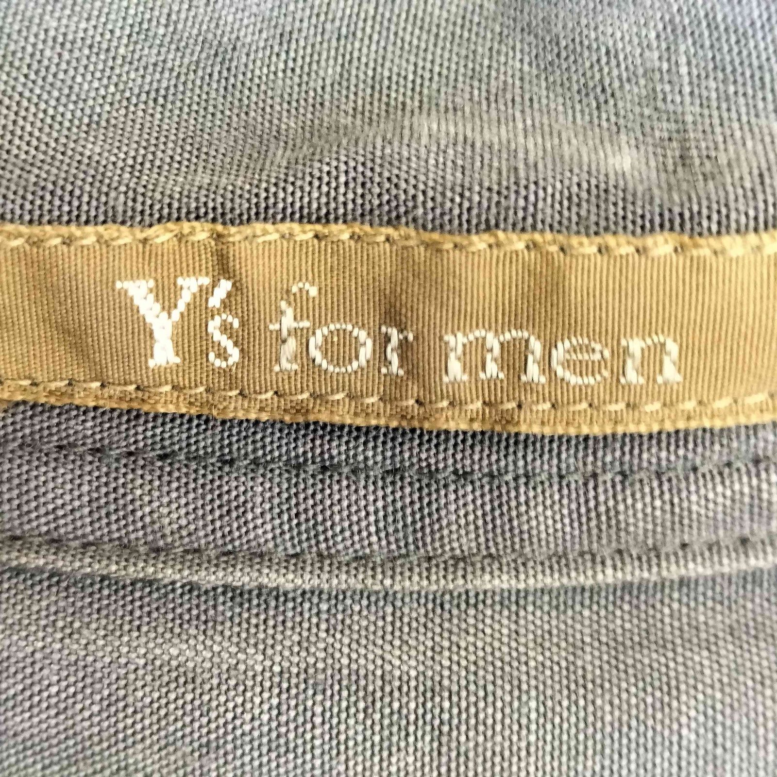 ワイズフォーメン Ys for men 90s 茶タグ ライン 生地切替 開襟 長袖