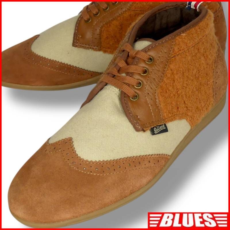 Goliath ゴライアス ブーツ 26.5 本革 チャッカブーツ スニーカー ウィングチップ メンズ 43 茶 キャメル ベージュ レースアップブーツサイズ26.5cm一覧 SEULB屋着古 NR4730