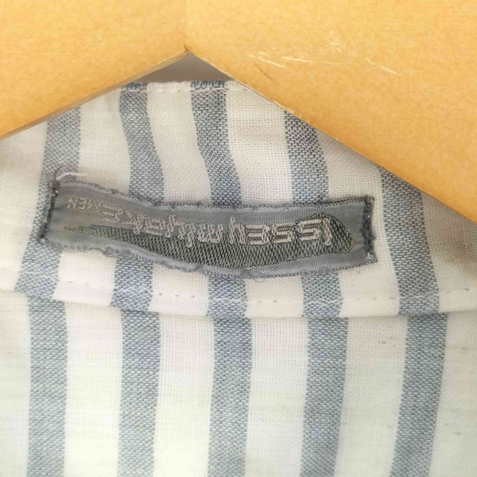 イッセイミヤケメン ISSEY MIYAKE MEN 80S 筆タグ ボーダー ボックス 