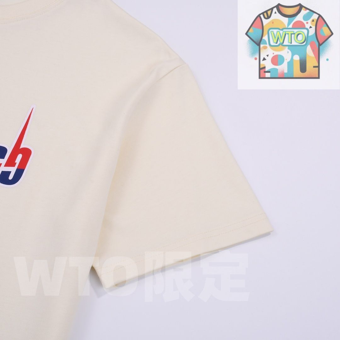  GUCCI 2025春夏 サンダーボルトプリントTシャツ WT 0輸入 Tシャツ アパレル キャラクターグッズ