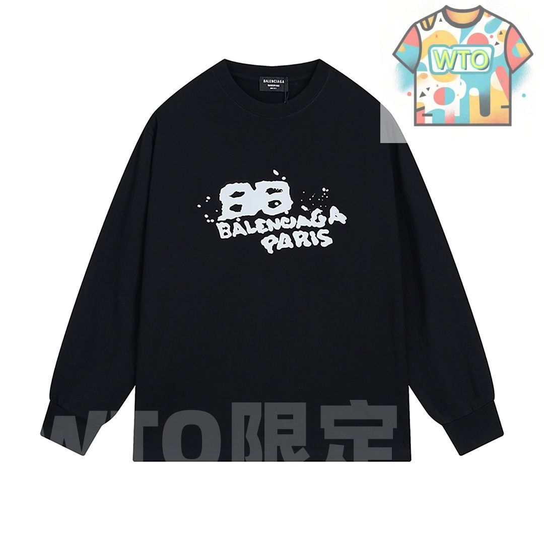  Balenciaga グラフィティプリント ロングスリーブTシャツ WT 0輸入 Tシャツ アパレル キャラクターグッズ