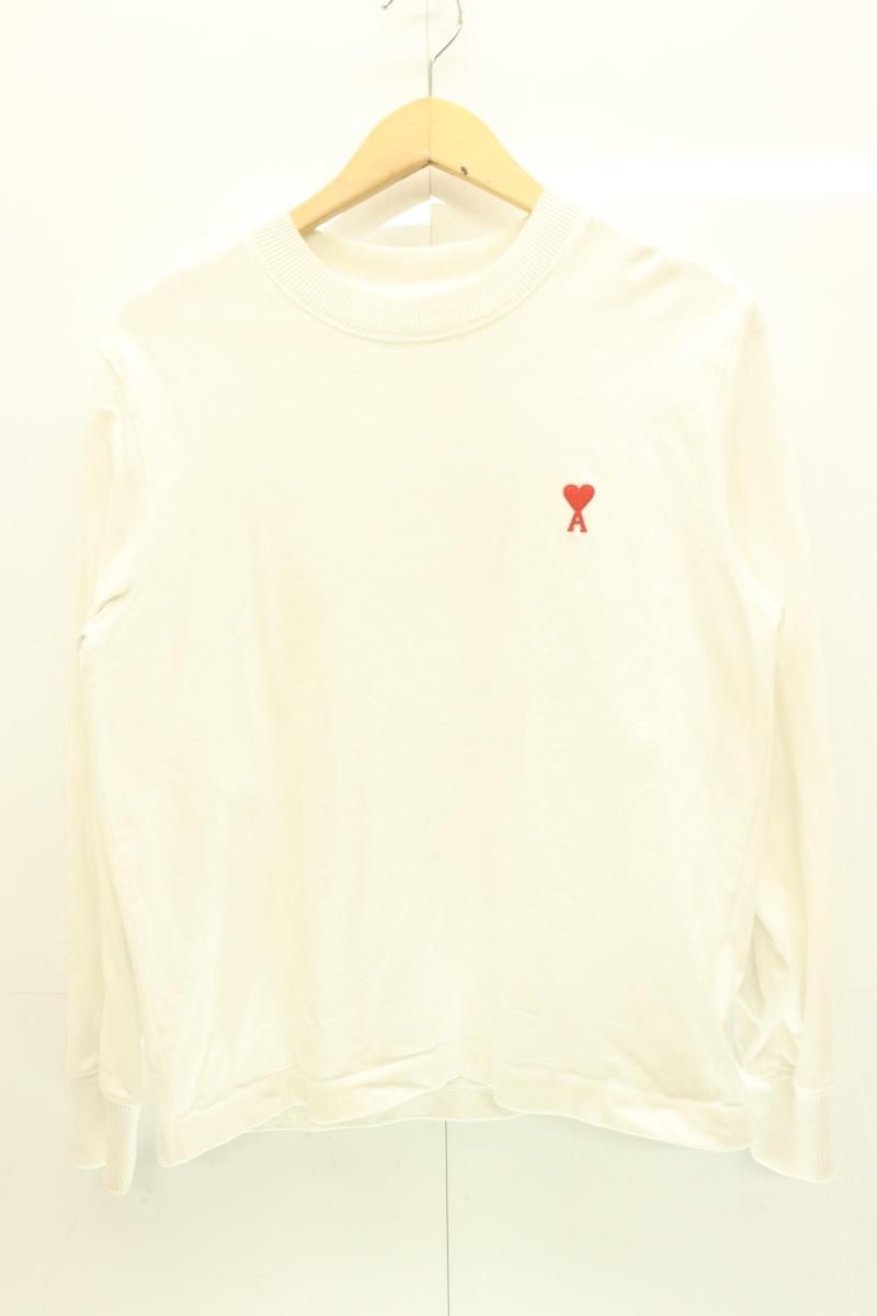AMI Alexandre Mattiussi メンズロンT S ロンT AMI Alexandre Mattiussi S 白 ホワイト ロゴ
