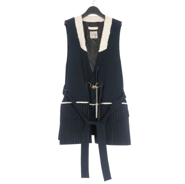 メアグラーティア meagratia 25 AW Oversized gilet オーバーサイズジレ ベスト 00 ネイビー 紺 25283-0401