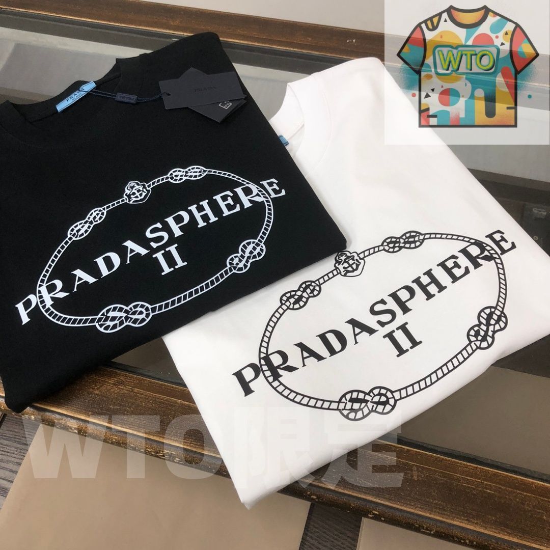 PRADA 春夏 ロゴプリントTシャツ -WT 0輸入