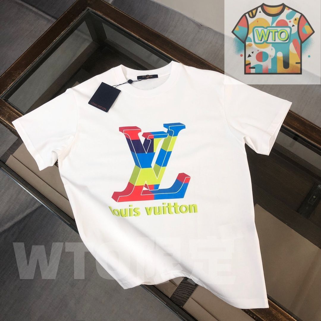 Louis Vuitton クルーネックTシャツ - 高品質コットンで快適な着心地 -WT0輸入