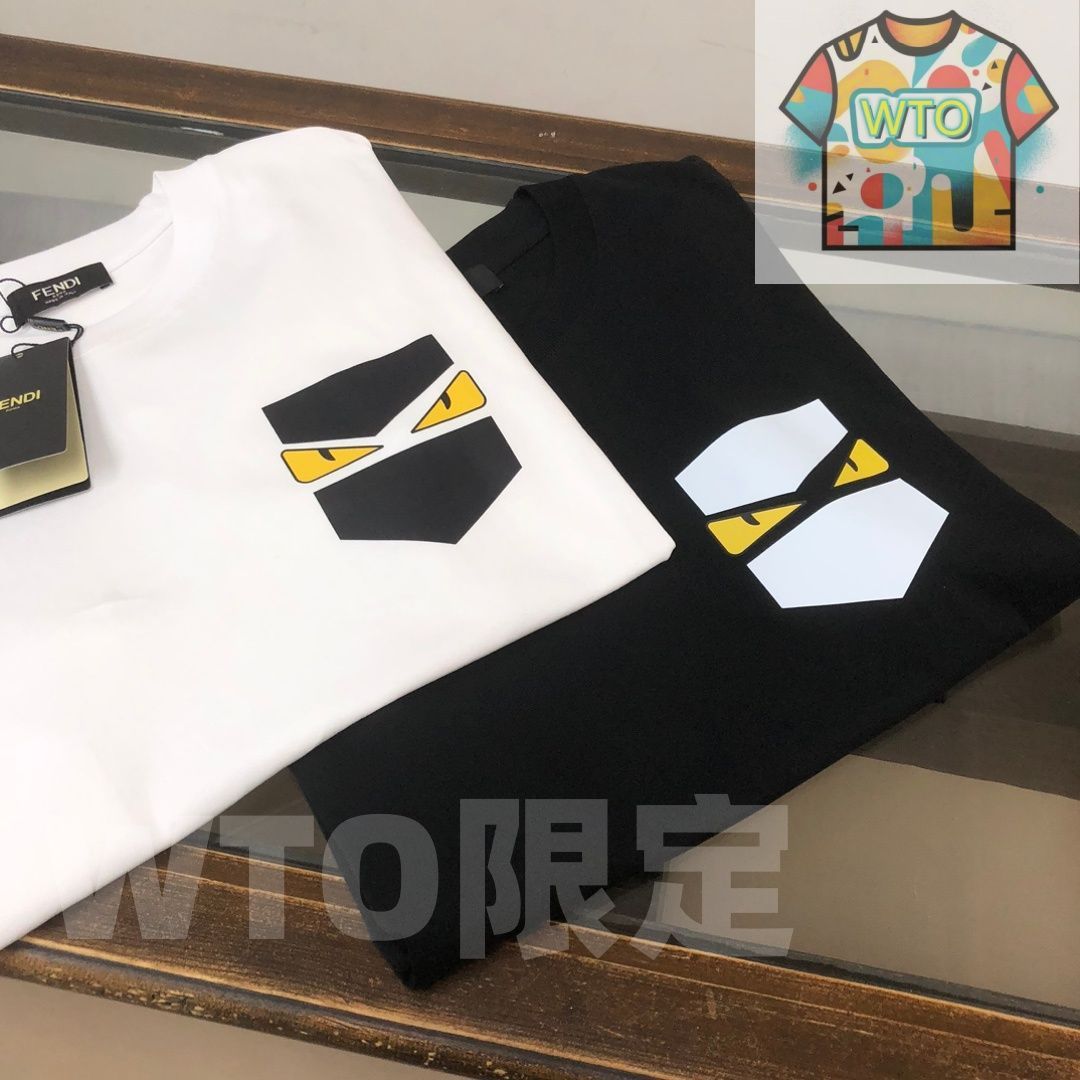 FENDI クルーネックTシャツ 高品質コットンで快適な着心地 WT 0輸入