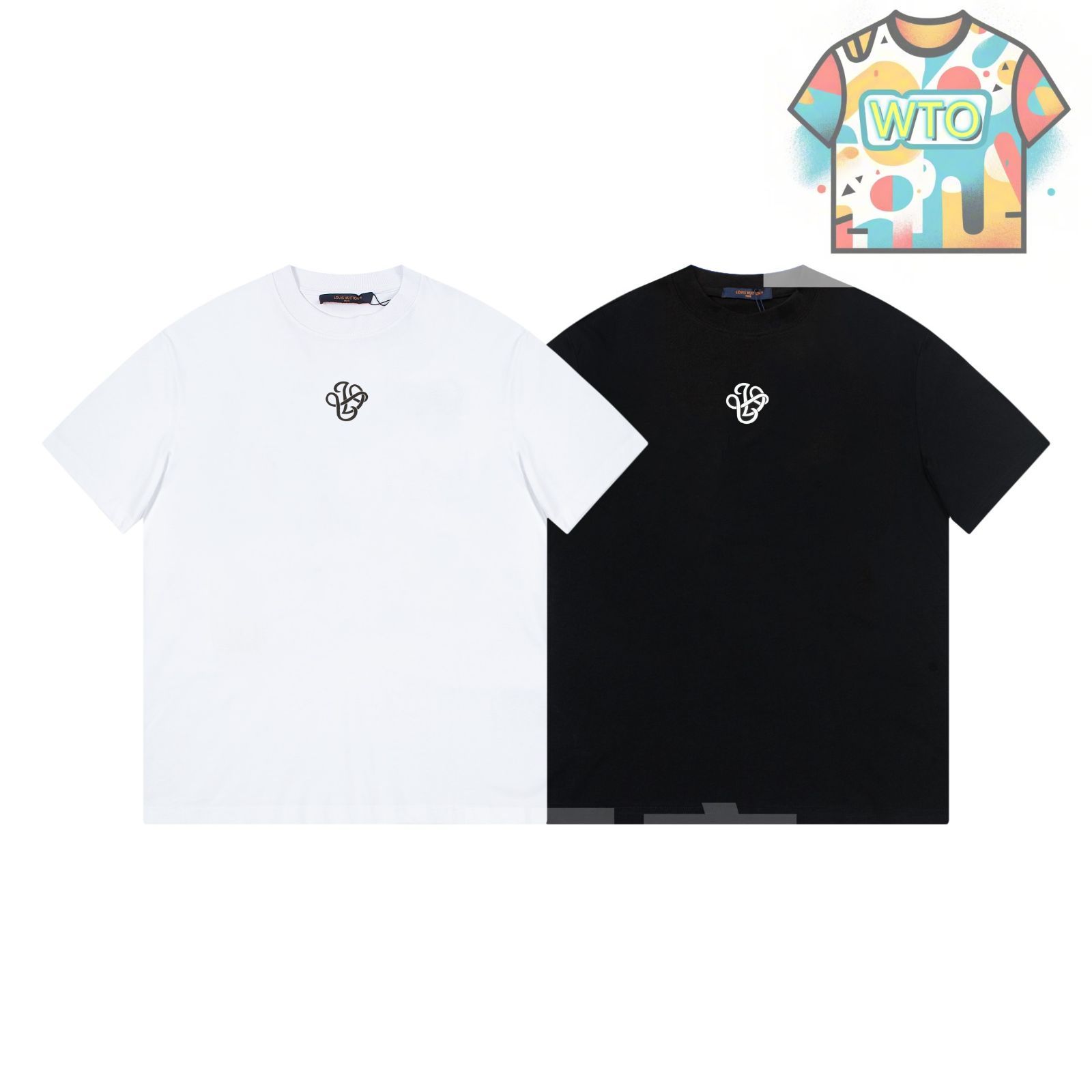  Louis Vuitton スター＆テキストプリントTシャツ WT 0輸入 Tシャツ アパレル キャラクターグッズ
