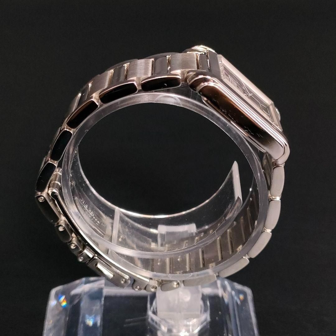  CITIZEN シチズン スクエア ブラック シルバー ソーラー 腕時計 金属ベルト 時計