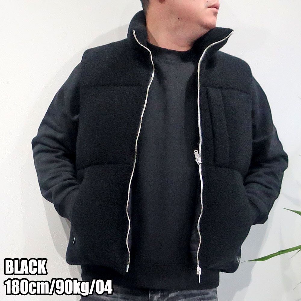 TATRAS タトラス BRONTE ブロンテ ダウンベスト メンズ ブランド ボア素材 スタンド ベスト MJXA0126010248 大きいサイズ 02 03 04 05 06 アウター ライトアウター ブラック 10001683