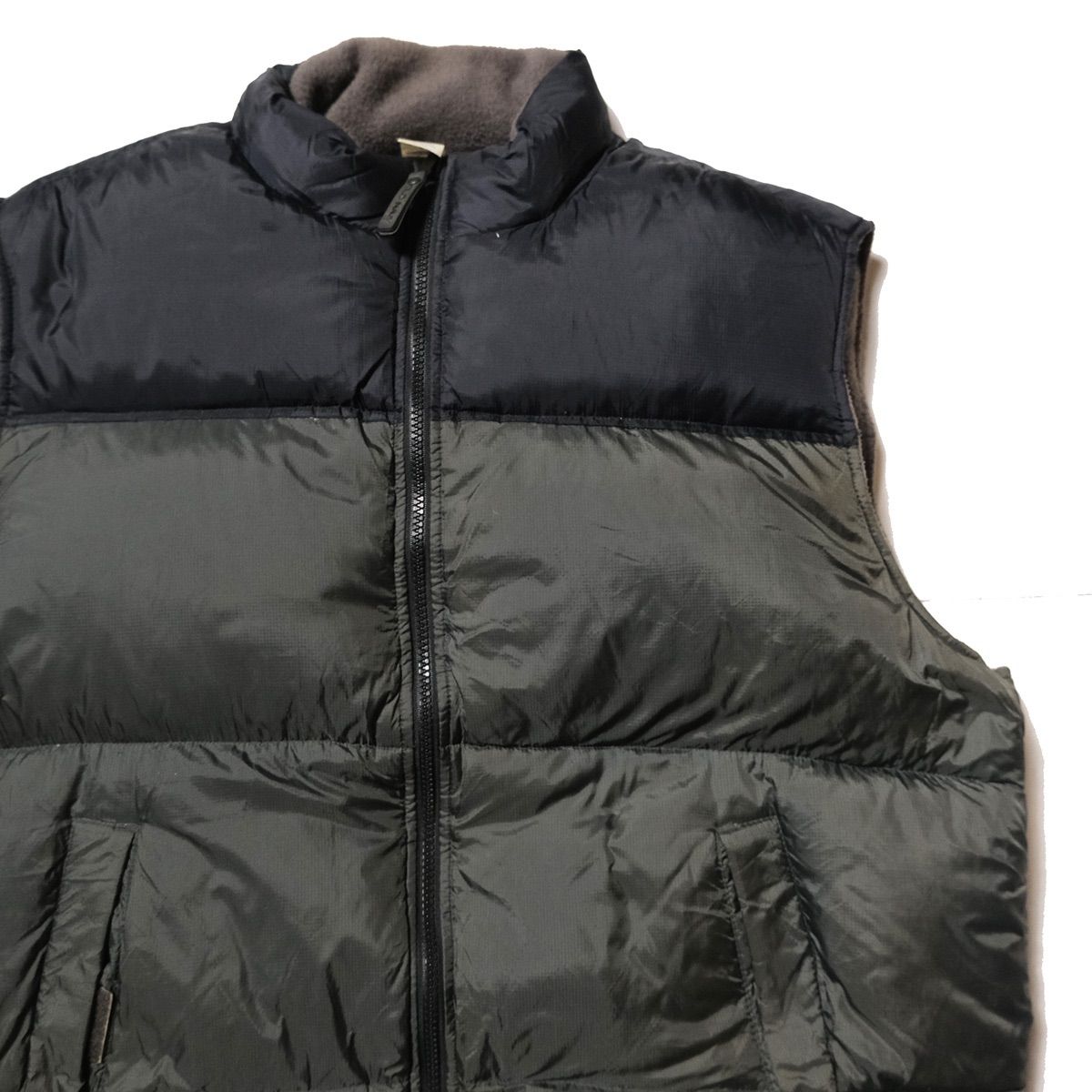 90's オールドネイビー ナイロン フリース リバーシブル ダウンベスト