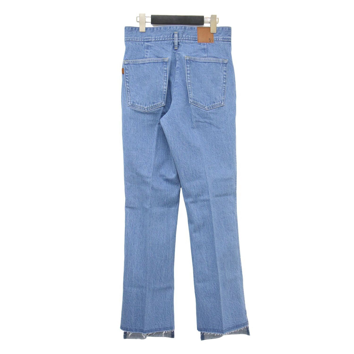 Spick-Span スピックアンドスパン パンツ ブルー サイズ 29 L 5 1 2 21春夏 セミフ スリット デニム パンツ BEAUTY-LINE ハイウエスト カットオフ コットン ボトムス ジーンズ レディース