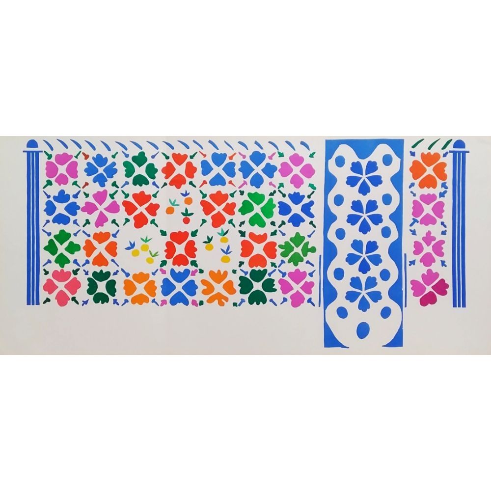 マティス　花と果物　ヴェルヴ誌　1958年　リトグラフ　版画　ムルロー工房　真作 マティス 花と果物 ヴェルヴ誌 1958年 リトグラフ 版画 ムルロー工房