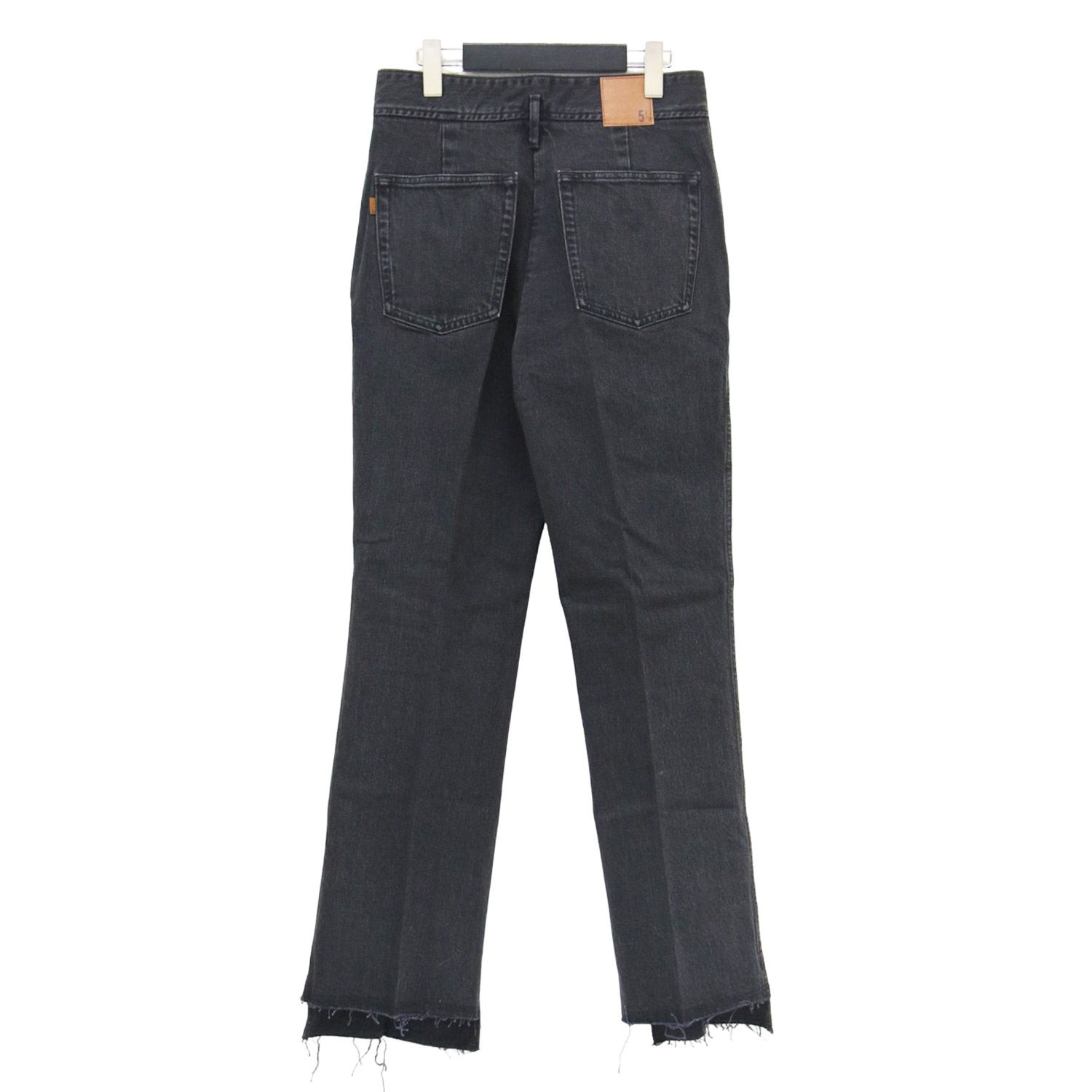 Spick-Span スピックアンドスパン パンツ ブラック 黒 サイズ 29 L 5 1 2 21春夏 セミフ スリット デニム パンツ BEAUTY-LINE ハイウエスト カットオフ コットン ジーンズ レディース