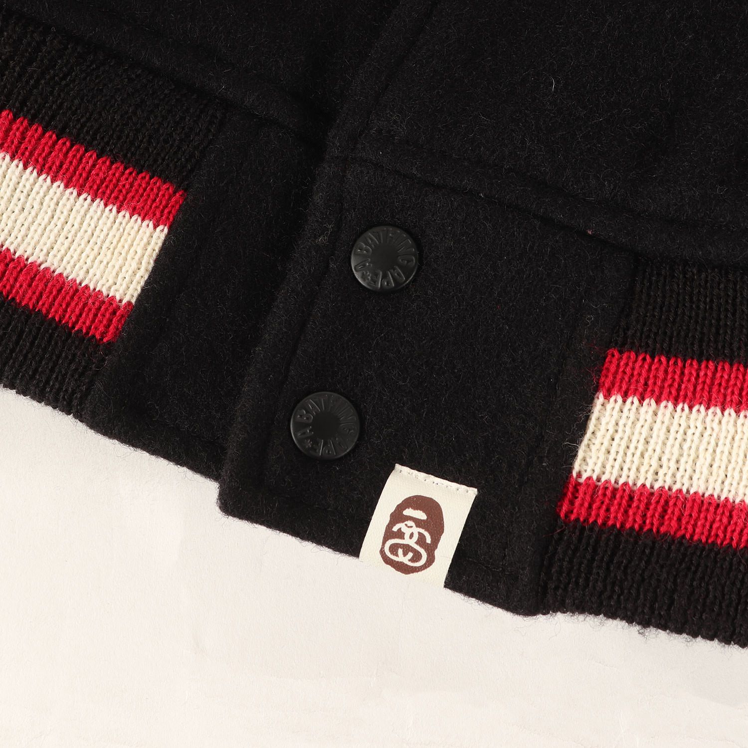 A BATHING APE ア ベイシング エイプ スタジャン ブラック 黒 サイズ:M