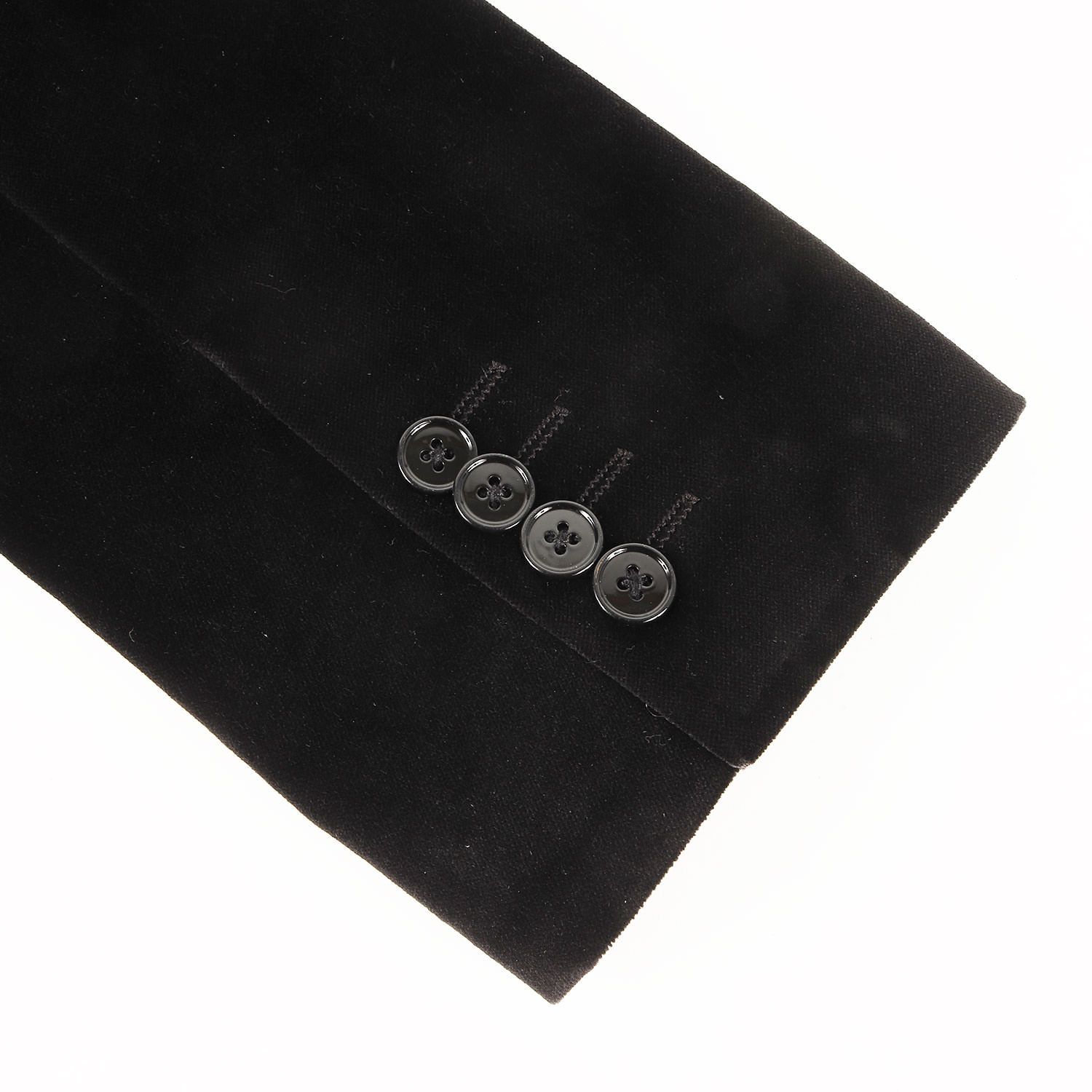 【超美品】DOLCE&GABBANA ブラックベルベット テーラードジャケット Velvet single-breasted Turlington tuxedo jacket in Black for Women