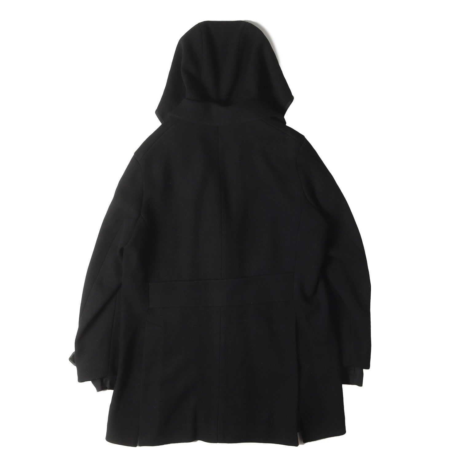 EMPORIO ARMANI エンポリオアルマーニ コート ブラック 黒 サイズ:46 | レイヤードデザイン 2WAY メルトンウール チェスターコート | アウター ジャケット 上着【メンズ】【中古】 EMPORIO ARMANI エンポリオアルマーニ コート ブラック 黒 サイズ:46