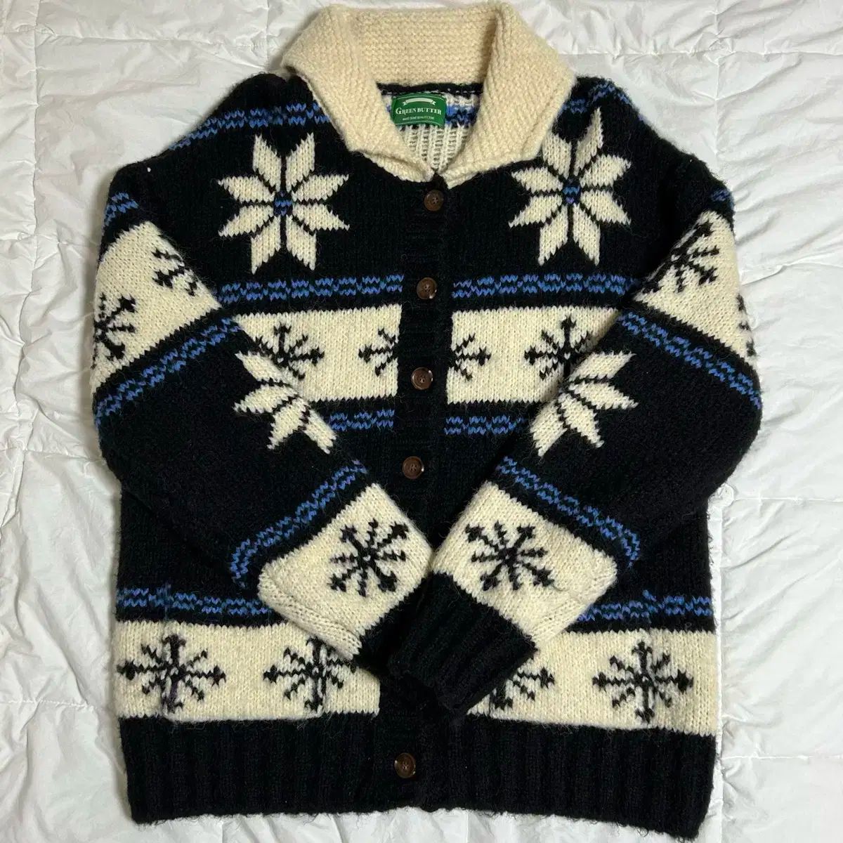 グリーンバター アルパカ カウチン パーカ