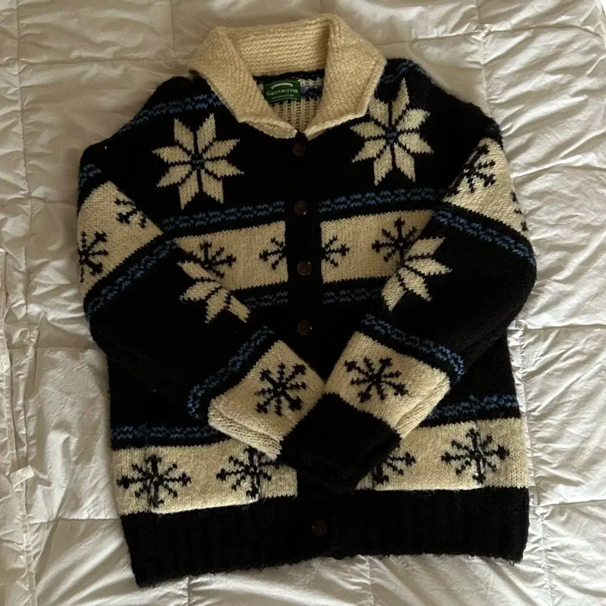 グリーンバター アルパカ カウチン パーカ