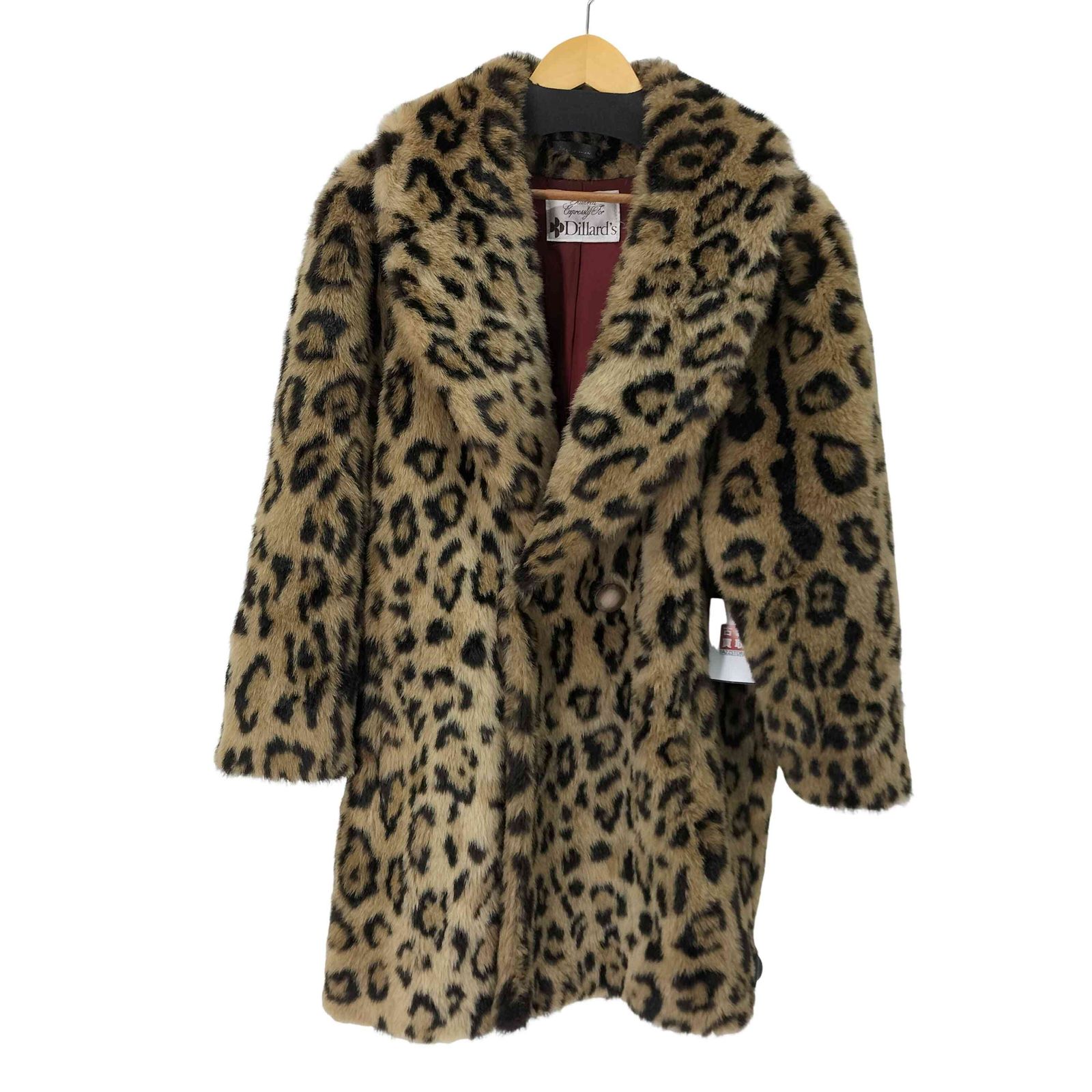ユーズドフルギ 古着 dillard s made in usa レオパードファージャケット メンズ 表記無