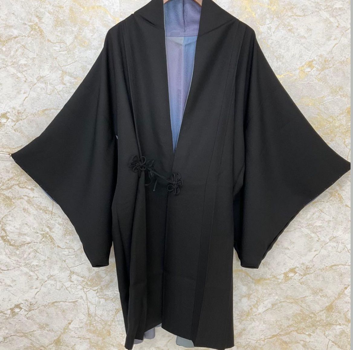 kimono one kimonoarisa 厳選 同然 上質な素材の素敵なロング道中着コート 仕付け糸付き 正絹 ロング 広衿 裄65丈125