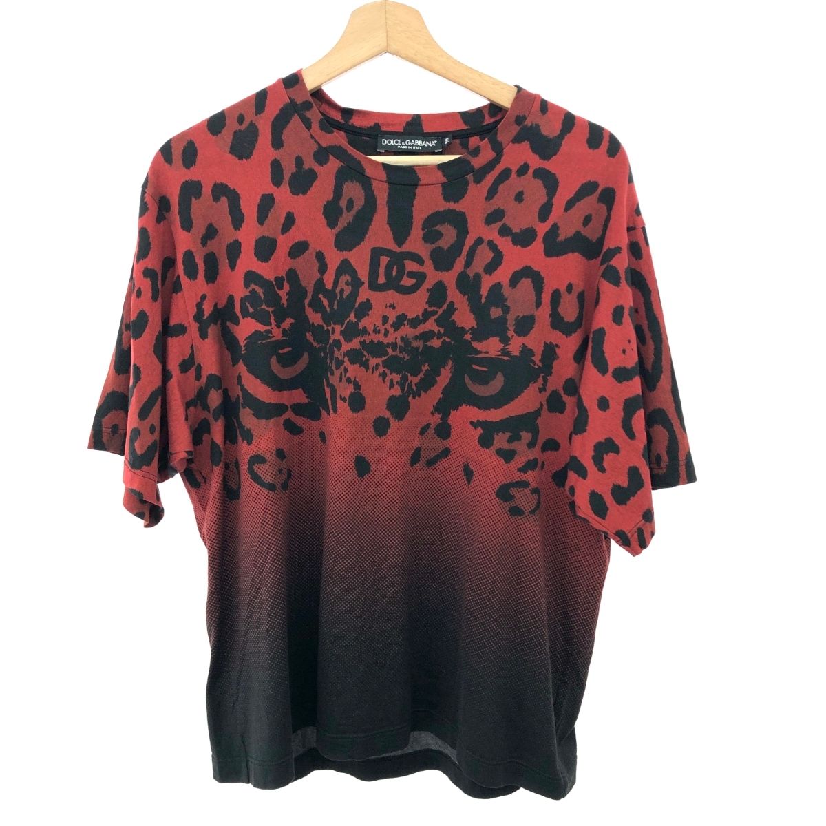 ドルチェアンドガッバーナレオパード柄 アロハシャツ 半袖 DOLCE & GABBAN ヒョウ柄半袖シャツ DOLCE&GABBANA】シルク アロハ