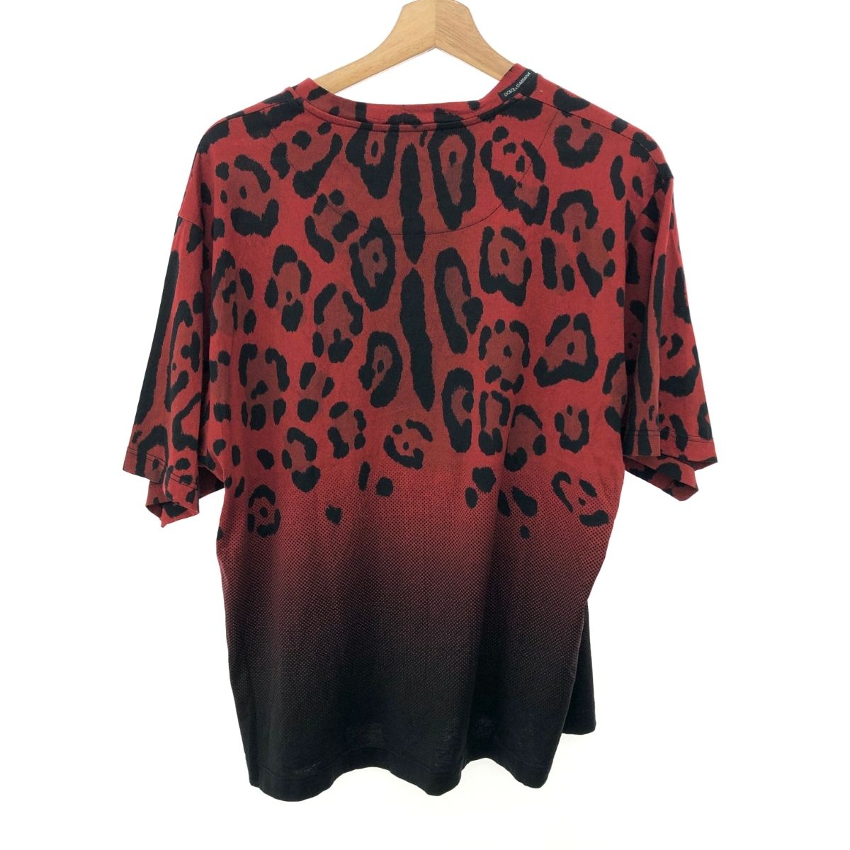 イタリア製【D&G】ヒョウ柄半袖ポロシャツ　コットン　レオパード　SIZE38 イタリア製【D&G】ヒョウ柄半袖ポロシャツ コットン レオパード SIZE38