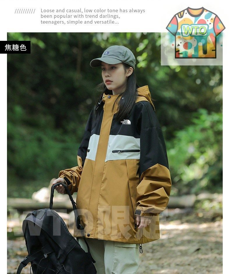 TNF ザ ノース フェイス 秋のモデルのジャケットライダージャケット ブロックのフード付きアウター 格好いいカップルウェア レジャーで使えて どんなものにもマッチするアウトドアウェア -WTO輸入1