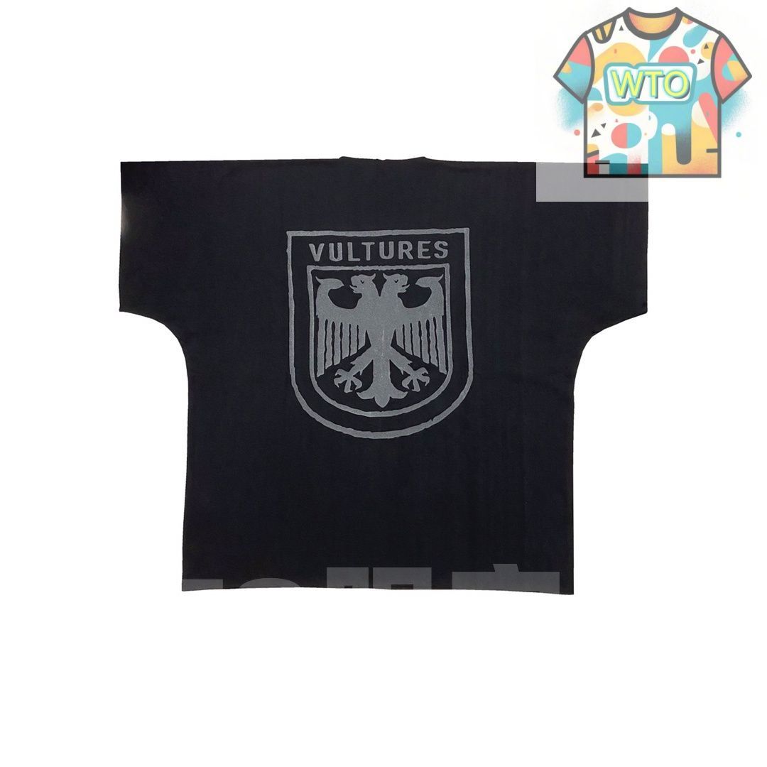 yeezy kanye Vultures 1 周辺 ハゲワシデザイン 一体裁断半袖 T シャツ WTO輸入1