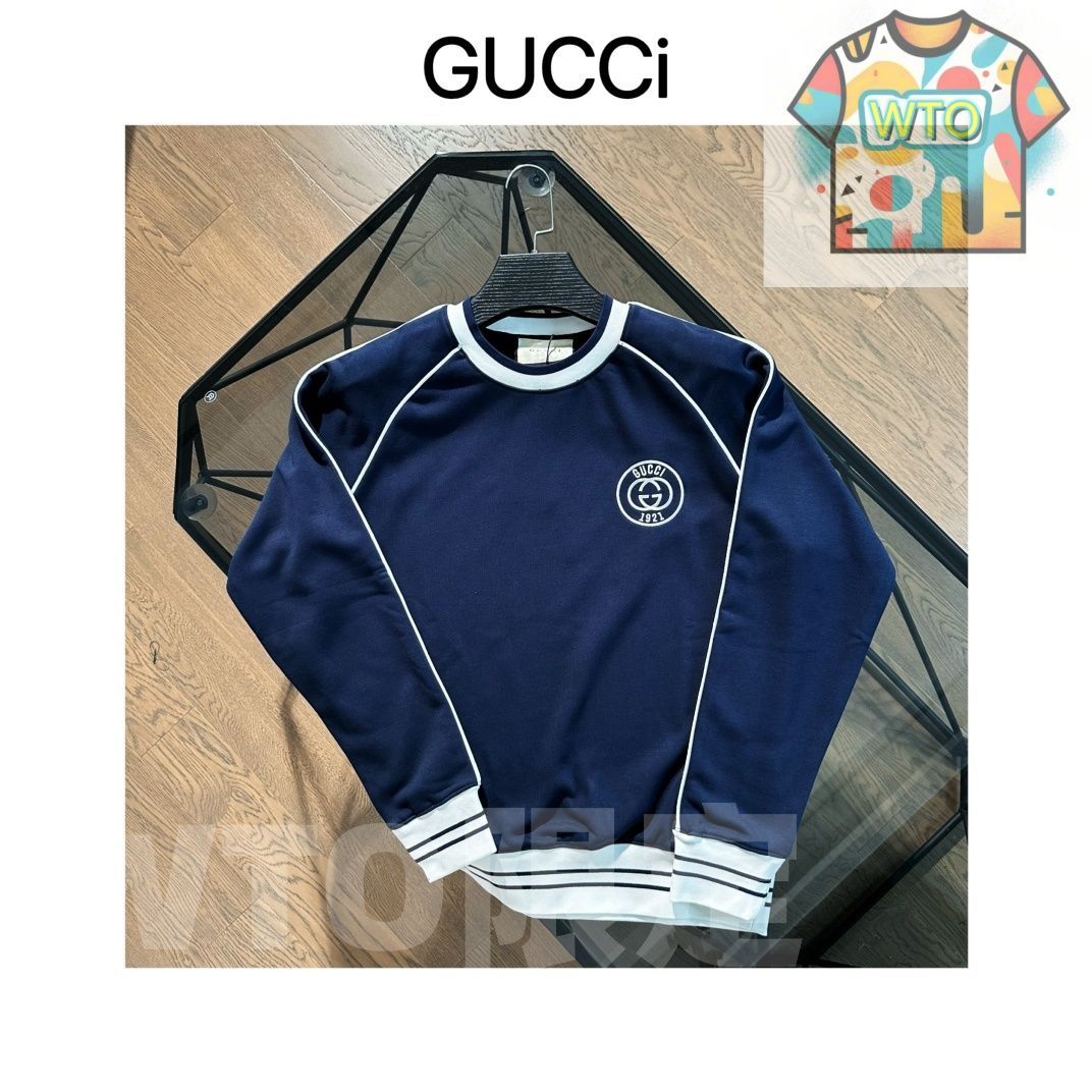 秋の新モデル アルファベット刺繍ロゴの丸首フード付き長袖セーター