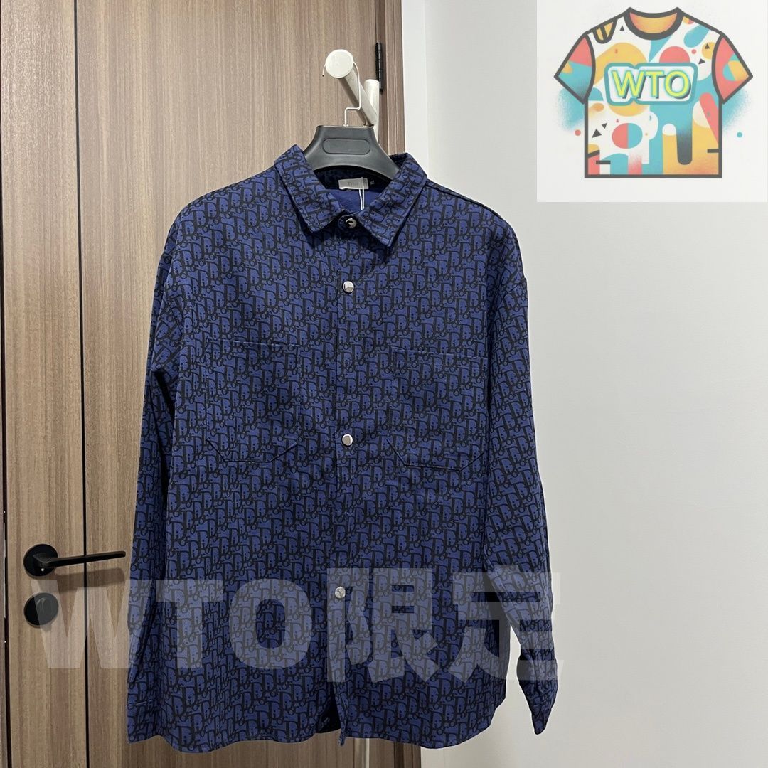 ディオール Dior フルプリントのジャカードデニムジャケット ポケットシャツジャケット -WTO輸入1