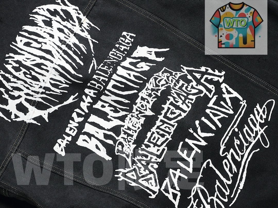  スタイル チューリッヒ家の BAL の火炎グラフィティ柄のデニムジャケット WTO輸入1 Tシャツ アパレル キャラクターグッズ