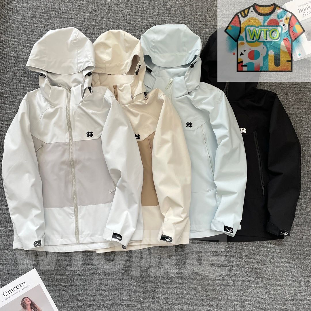 S ORT コロン Kolon 新モデル 男女兼用のアウトドア登山用フード付き風防ぎ 防水ライダージャケット アウター -WTO輸入1