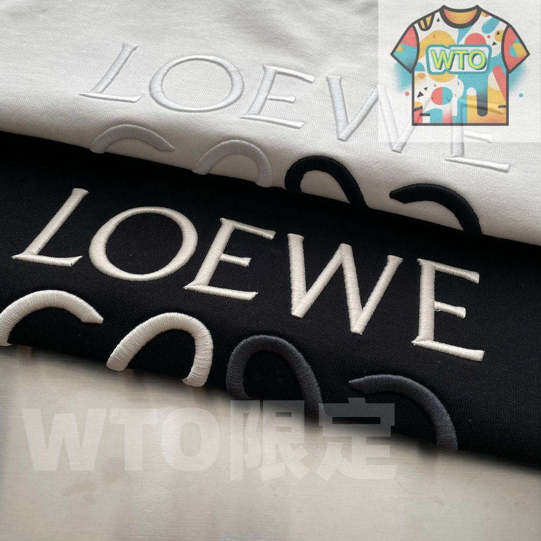 の綿質の丸首のアルファベット入りヘビーワーク刺繍セーター WTO輸入1