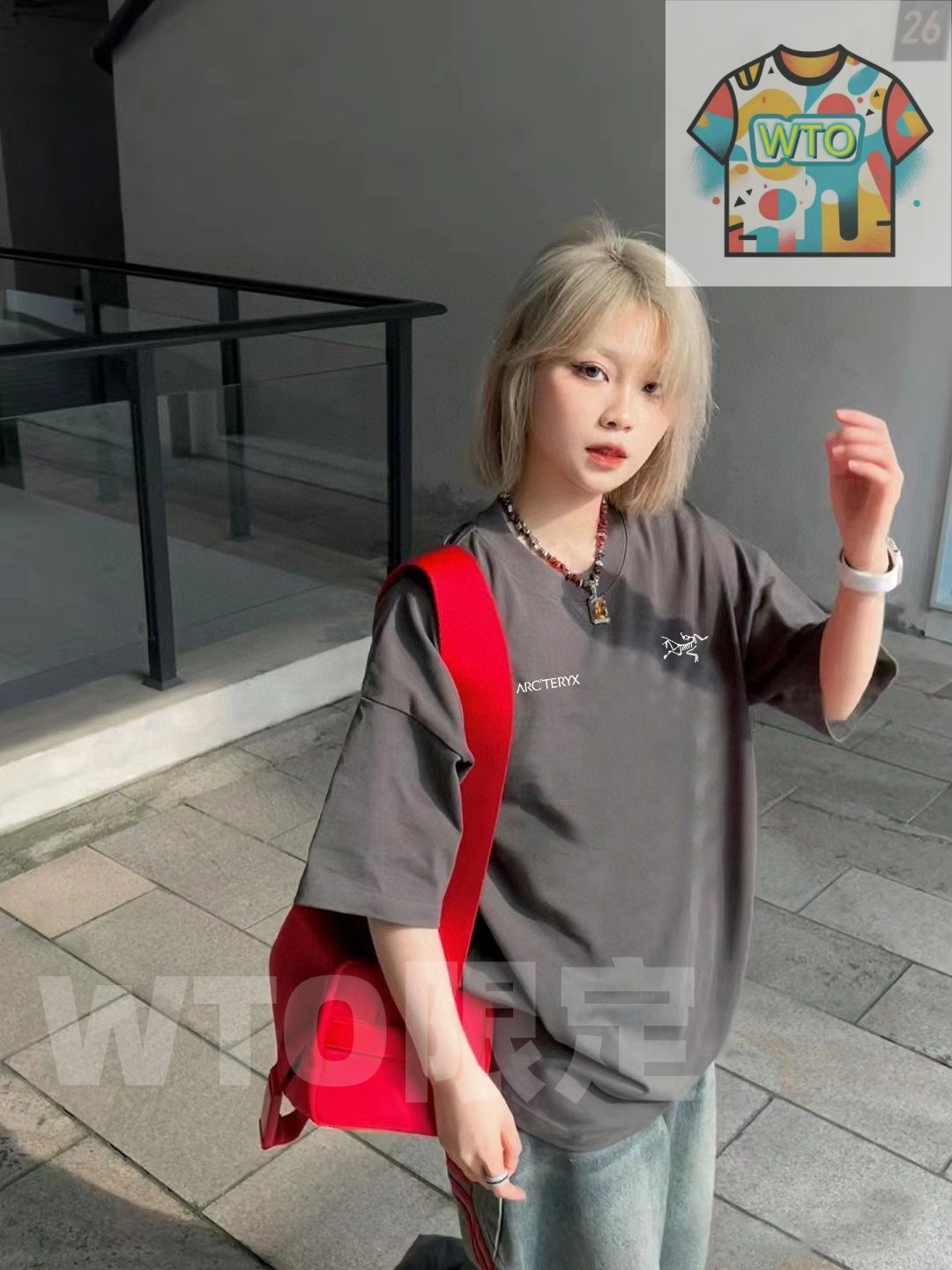  ARC TERYX アークタリクス 最新モデルのロゴアルファベットプリント 男女兼用カップル向けショートスリーブ T シャツ WTO輸入1 Tシャツ アパレル キャラクターグッズ