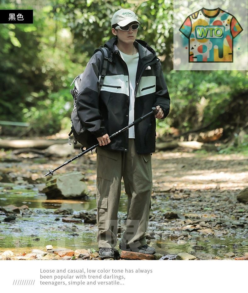 TNF ザ ノース フェイス 秋のモデルのジャケットライダージャケット ブロックのフード付きアウター 格好いいカップルウェア レジャーで使えて どんなものにもマッチするアウトドアウェア WTO輸入1