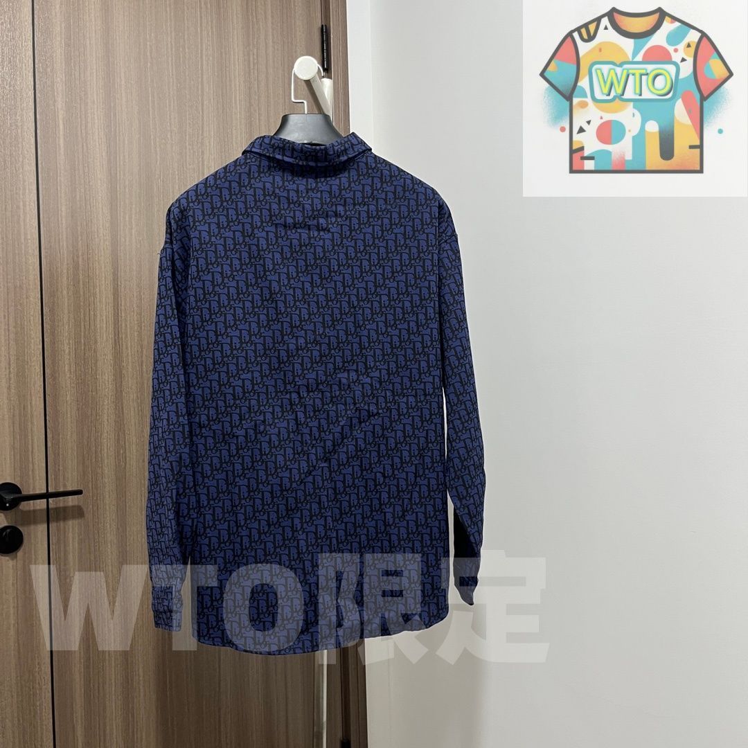 ディオール Dior フルプリントのジャカードデニムジャケット ポケットシャツジャケット WTO輸入1