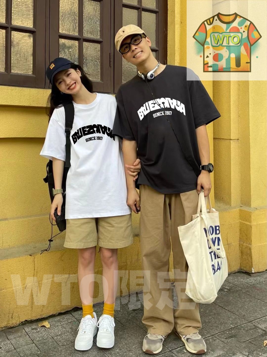 この半袖はバレンシアガの最 で と同期のデザインです 倒標字母のプリントが目を引き ユニークでファッション感たっぷりです WTO輸入1