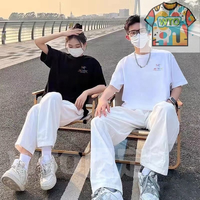 ARC TERYX アークタリクス 最新モデル ロゴ 大ロゴアルファベット 男女兼用カップル向けショートスリーブ T シャツ -WTO輸入1