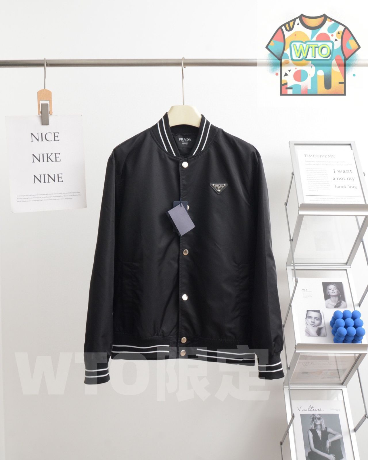 PRADA プラダ の春の新モデル パイロットジャケット ベースボールジャケット アウター -WTO輸入1