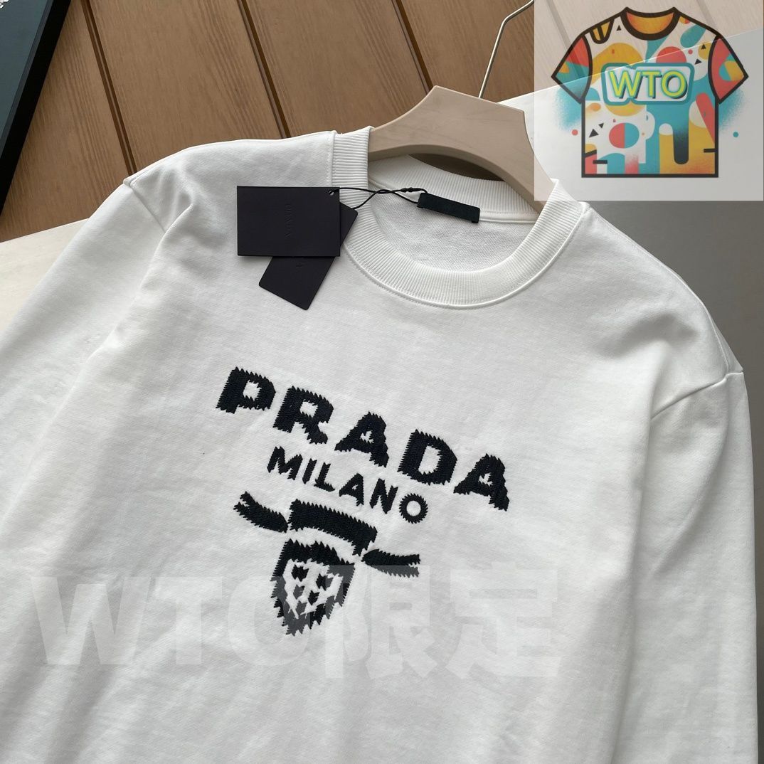  PRADA プラダ 秋冬の最新 の立体刺繍丸首セーター WTO輸入1 Tシャツ アパレル キャラクターグッズ
