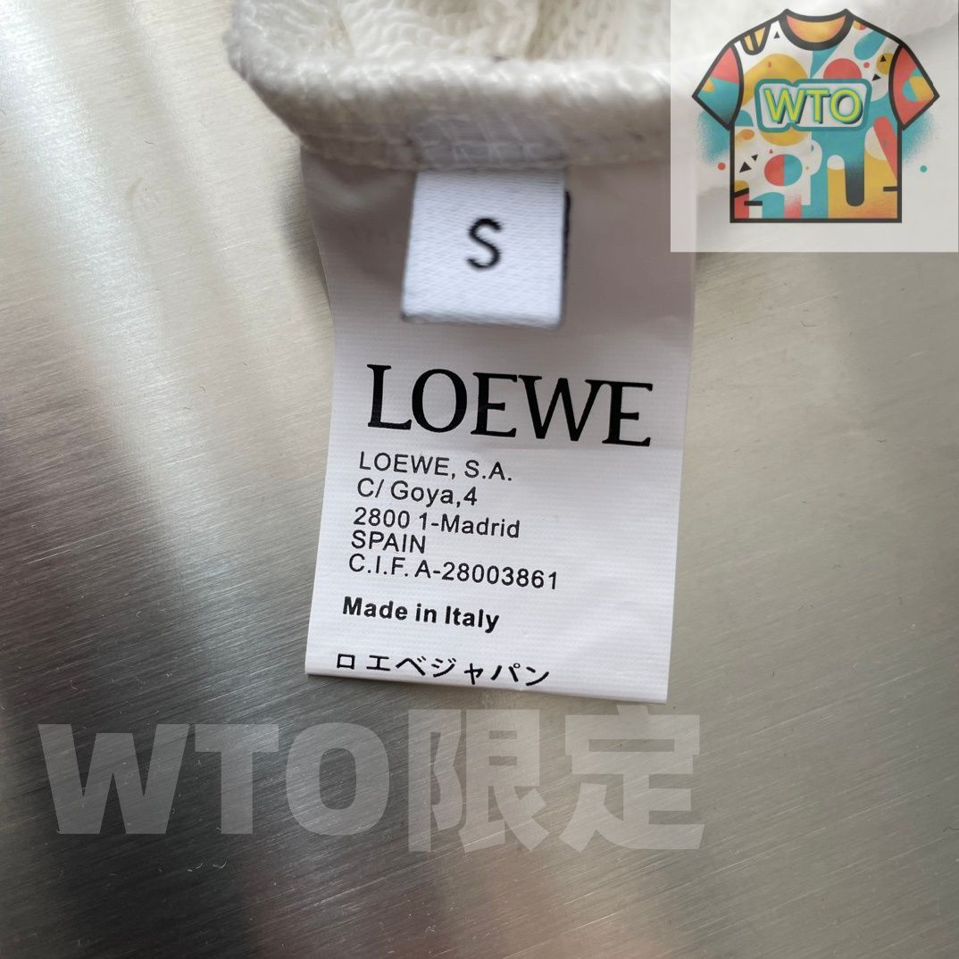  LOEWE ロエベ の綿質の丸首のアルファベット入りヘビーワーク刺繍セーター WTO輸入1 Tシャツ アパレル キャラクターグッズ