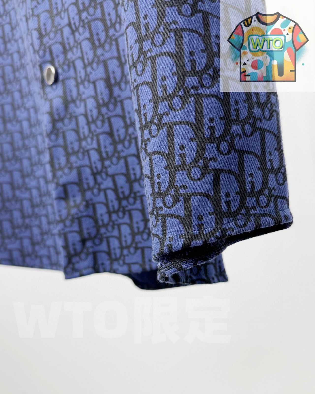  ディオール Dior フルプリントのジャカードデニムジャケット ポケットシャツジャケット WTO輸入1 Tシャツ アパレル キャラクターグッズ