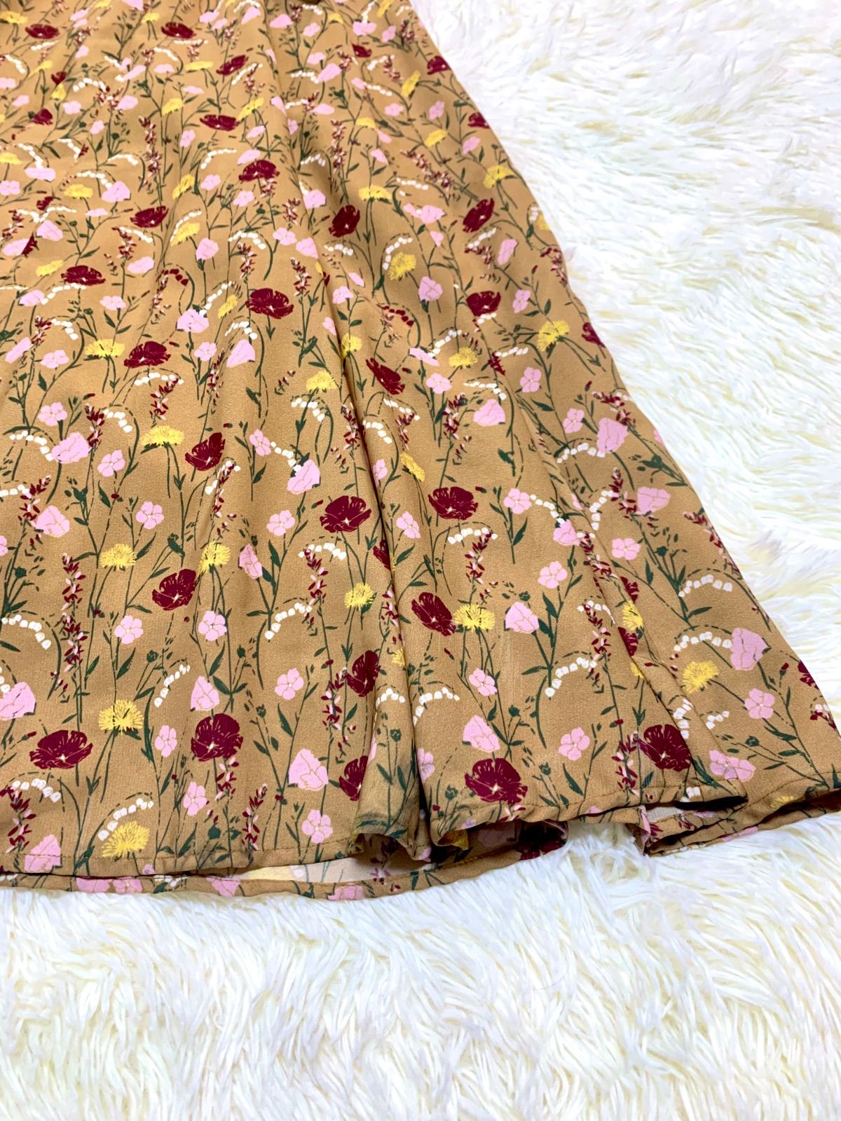 七分袖 マドモアゼルのワンピース