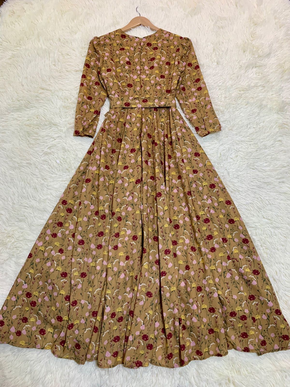 MARIHA 七分袖 マドモアゼルのワンピース 花柄ロングワンピース サイズ Free