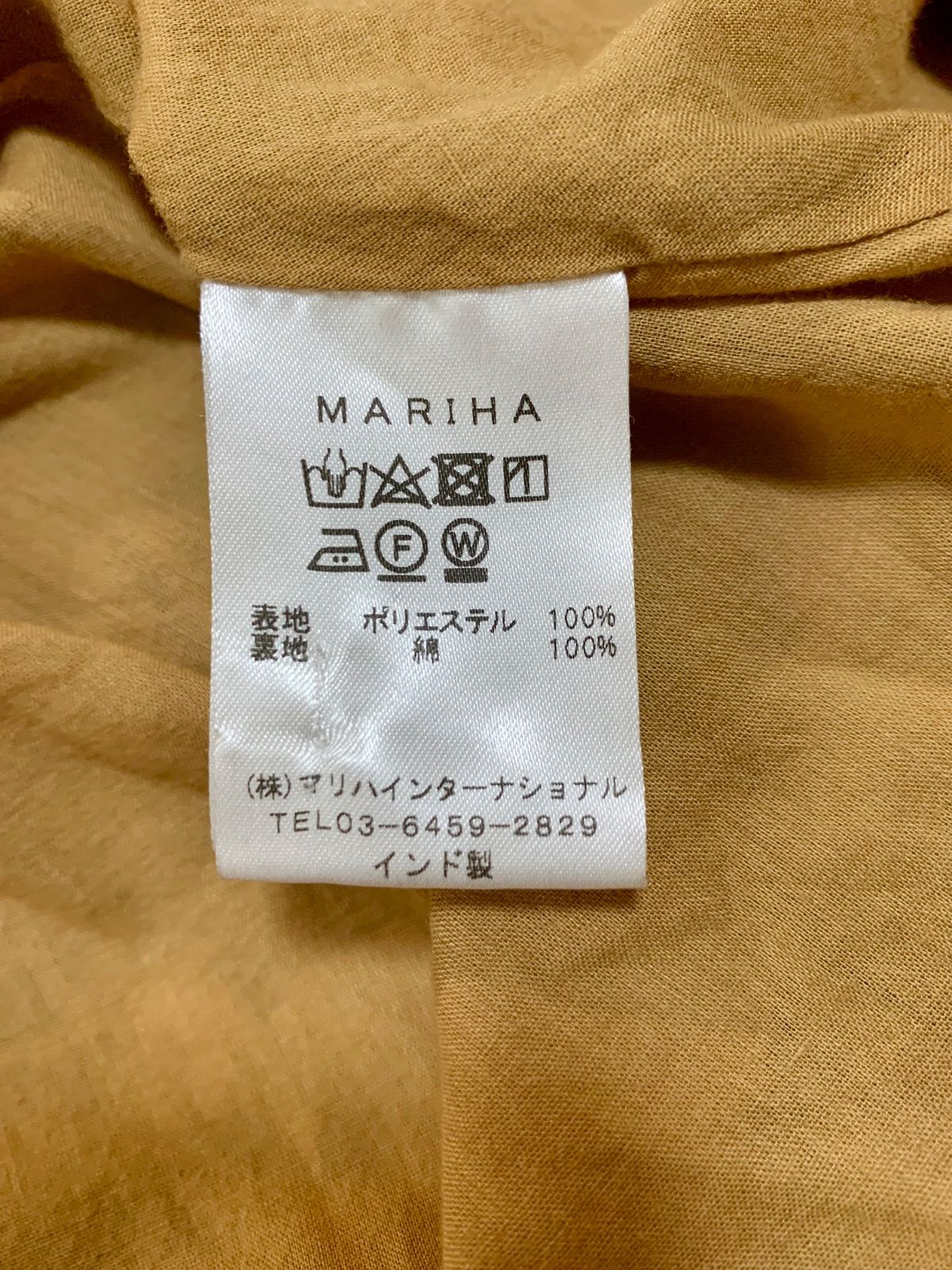 MARIHA 七分袖 マドモアゼルのワンピース 花柄ロングワンピース サイズ Free 長袖 七分袖 シャツワンピース